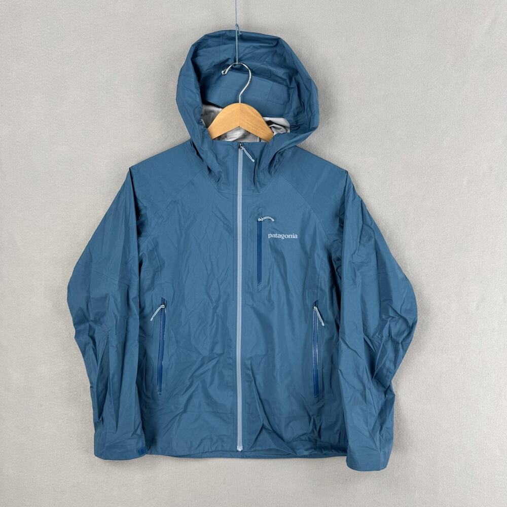 Patagonia Jacket Womens Small Blue H2No Hooded Raincoat Waterproof Windbreaker
